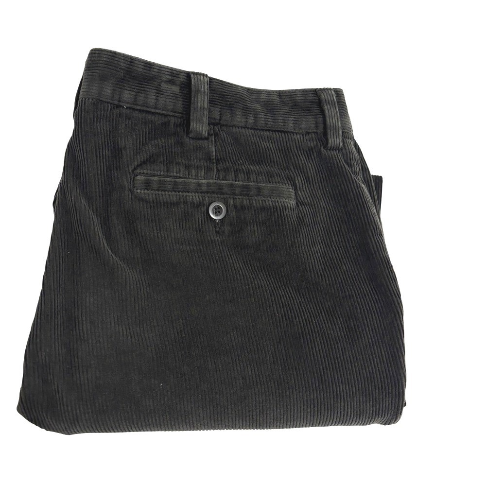 LL Bean Black Corduroy Chino Pants Mens 38x31 Classic Fit Thick Cotton Stretch - Picture 11 of 11